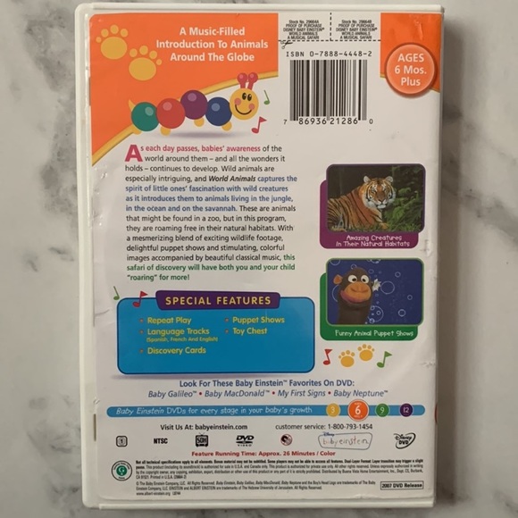 Disney's Baby Einstein World Animals Musical Safari DVD - Picture 3 of 3
